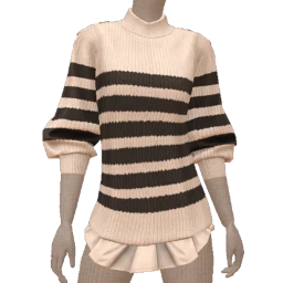 USAesthetics Long Striped Sweater And Shirt