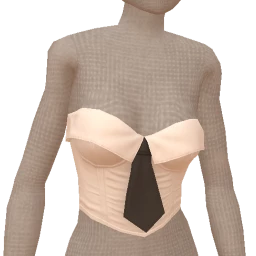 Front Row Black Tie Play Corset Top