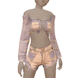 Cloud Nine Purple And Cream Denim Outfit