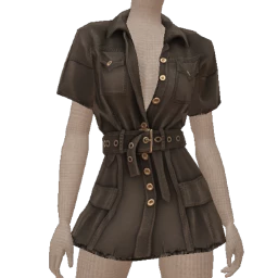 USAesthetics Black Wash Denim Mini Dress