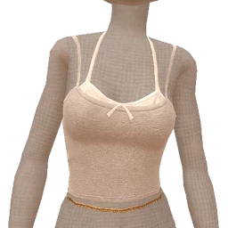 USAesthetics Grey Marl Layered Strappy Top