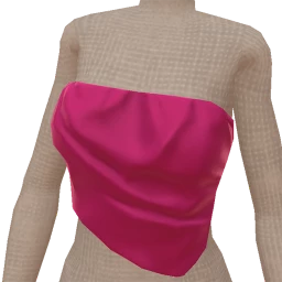 USAesthetics Pink Strapless Bow Top