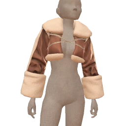 Front Row Brown Leather Sherpa Cropped Jacket