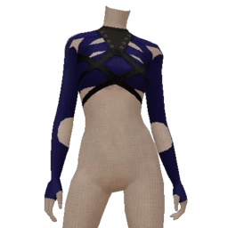 Delirious Blue Punk Cut-Out Extreme Top