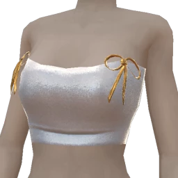 Cloud Nine Silver Foil Bandeau Top