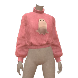 Cloud Nine Cute Baby Pink Ghost Sweater