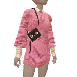 Yume Kitty Print Mini Dress