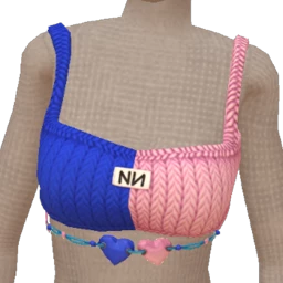 Yume Colour Block Chunky Knit Bralette