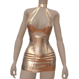 Yume Silver Halter Mini Dress