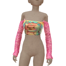 Yume Rainbow Bear Crop Top