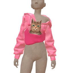 Yume Pink Cat Carrier Hoodie