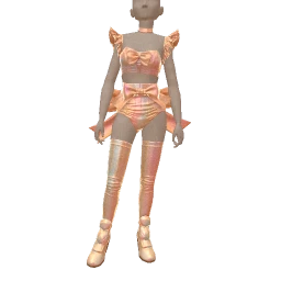 Yume Pastel Peach Holographic Outfit