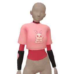 Yume Pink Bunny Crop Top