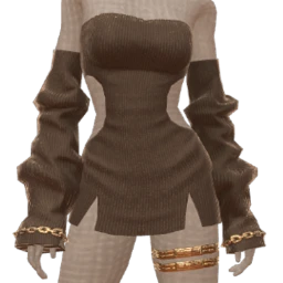 Foal Glow Brown Knit Jumper Dress