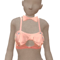 Yume Pink Satin Bow Bralette