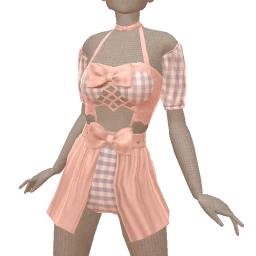 Yume Gingham And Lace Bubble Mini Dress