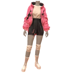 Yume Black Dragon Print Pink Outfit