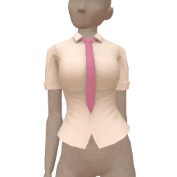 Yume Collegiate Chic Blouse With Pink Tie