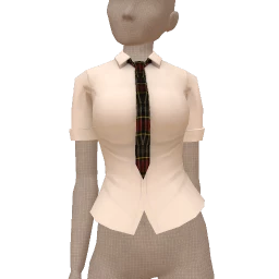 Yume Collegiate Chic Blouse With Black Tie