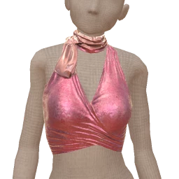 Yume Pink Glitter Halter Top