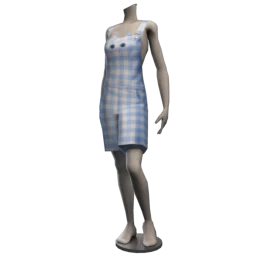 Yume Plaid Kitty Ears Pinafore