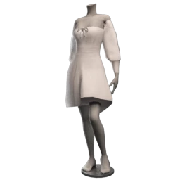 Off The Shoulder Smocked Shirt Dress - White