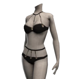 Zanna Gold and Black Chain Bikini