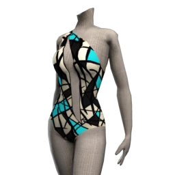 Lir Asymmetric Swimsuit - Peacock