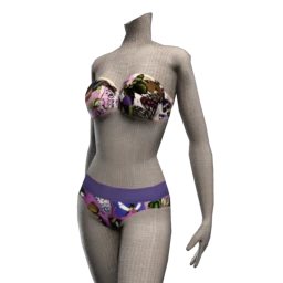 Bastet Bandeau Bikini - Lavender Butterflies