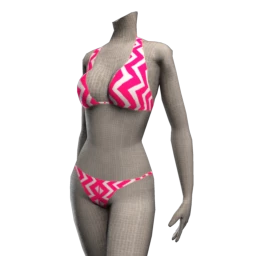 Anahita Bikini - Hot Pink Chevron
