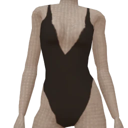 Mahiki Black Plunging Swimsuit