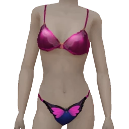 Palermo Fuchsia Butterfly Lingerie Set