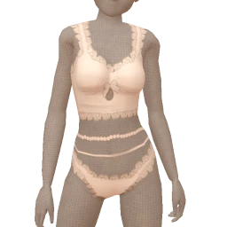 Palermo White Lacey Set With Chains