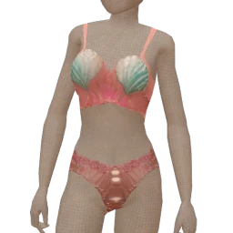 Palermo Mermaid Shell Coral Lingerie