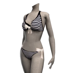 Thetis Striped Bikini - White