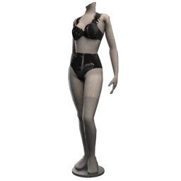 Secrets Selene Latex Lingerie - Black