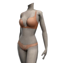 Justine Barely There Bra Set - Chestnut