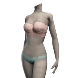 Emma Pink and Turquoise Bandeau Set