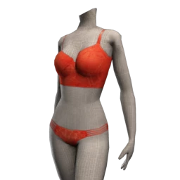 Charlotte Vibrant Coral Bustier Set