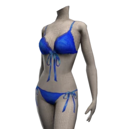 Annette Neon Blue Bra Set