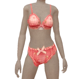 Yume Pink Gingham Lingerie Set