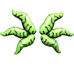 Black Rainbow Swamp Monster Wings (Green)