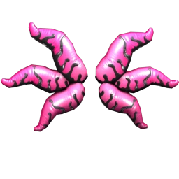 Black Rainbow Swamp Monster Wings (Hot Pink)