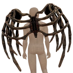 Cosmos Black Metallic Skull And Bones Wings