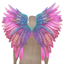 Cosmos Pastel Gradient Feathered Wings