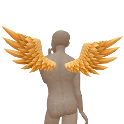 Cosmos Golden Angel Feather Wings