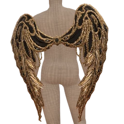 Ikon Elite Black Gold Crystal Drip Wings