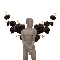 Ikon Elite Gilded Black Rose Wings