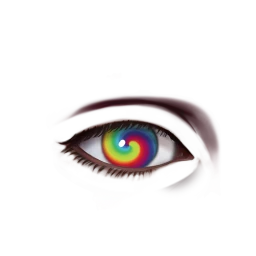 Black Rainbow Swirl Eyes