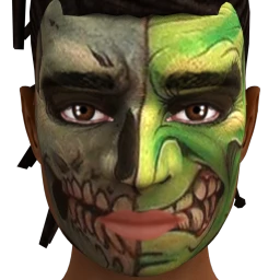 Cosmos Green With Fury Facepaint